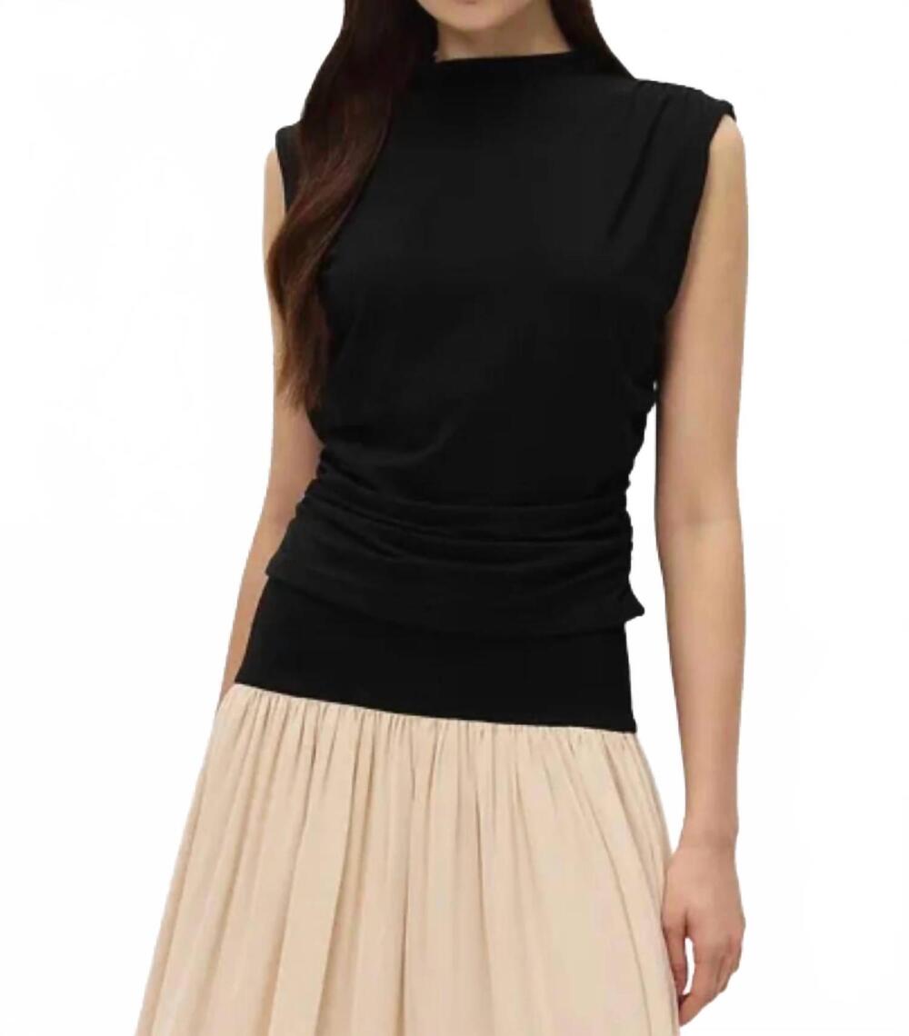 NEW ELODIE oriel sleeveless top in black